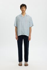 Selected Linen short sleeve shirt Blue