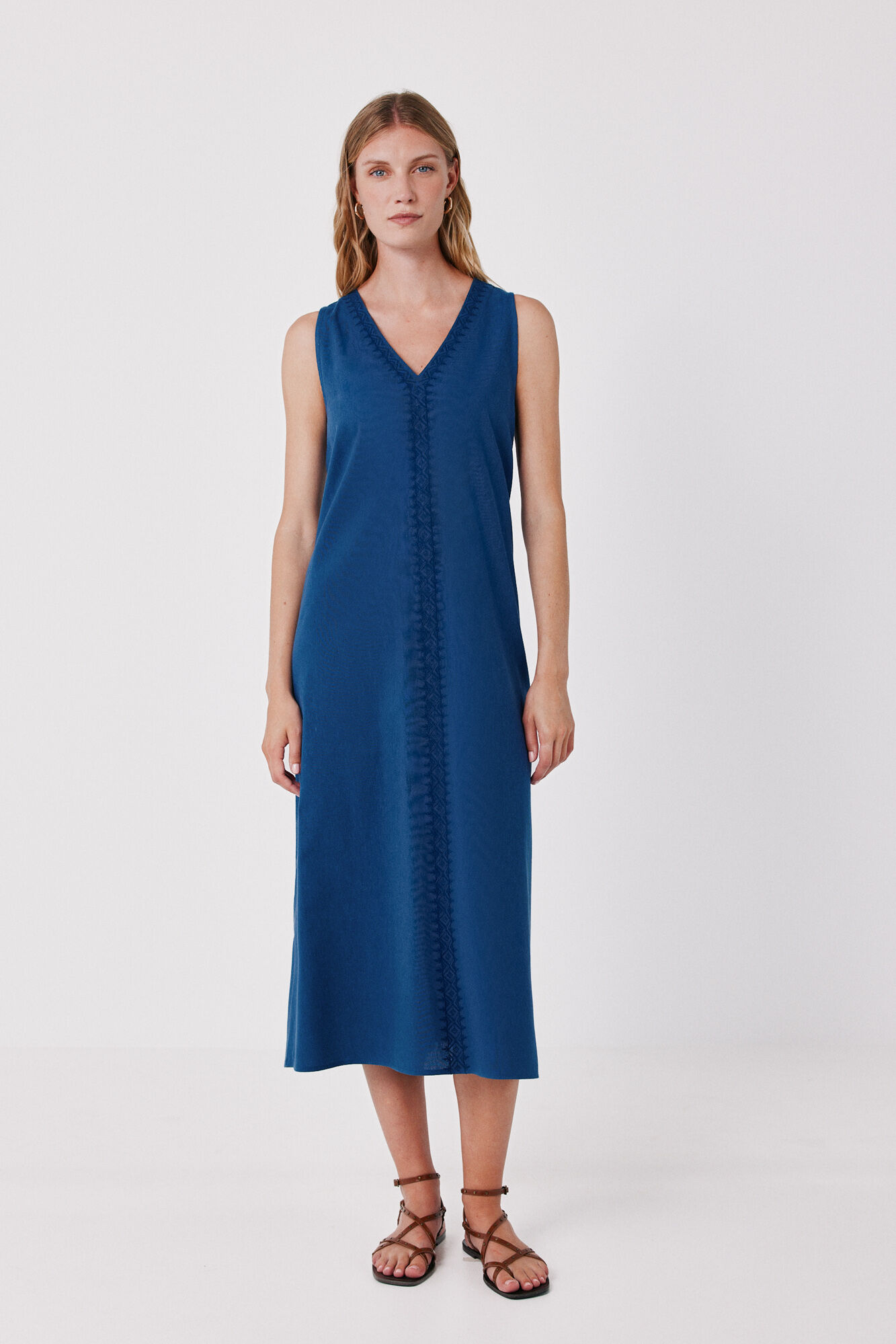 Cortefiel Embroidered dress