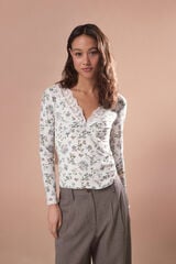 Slowlove Top com estrutura e detalhes de renda Impress&atilde;o
