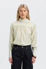 Selected High neck blouse Ivory