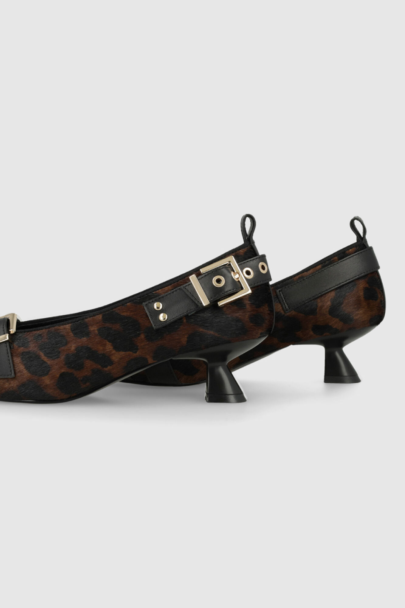 Lodi Animal print leather court shoes with embellishments Printed brown