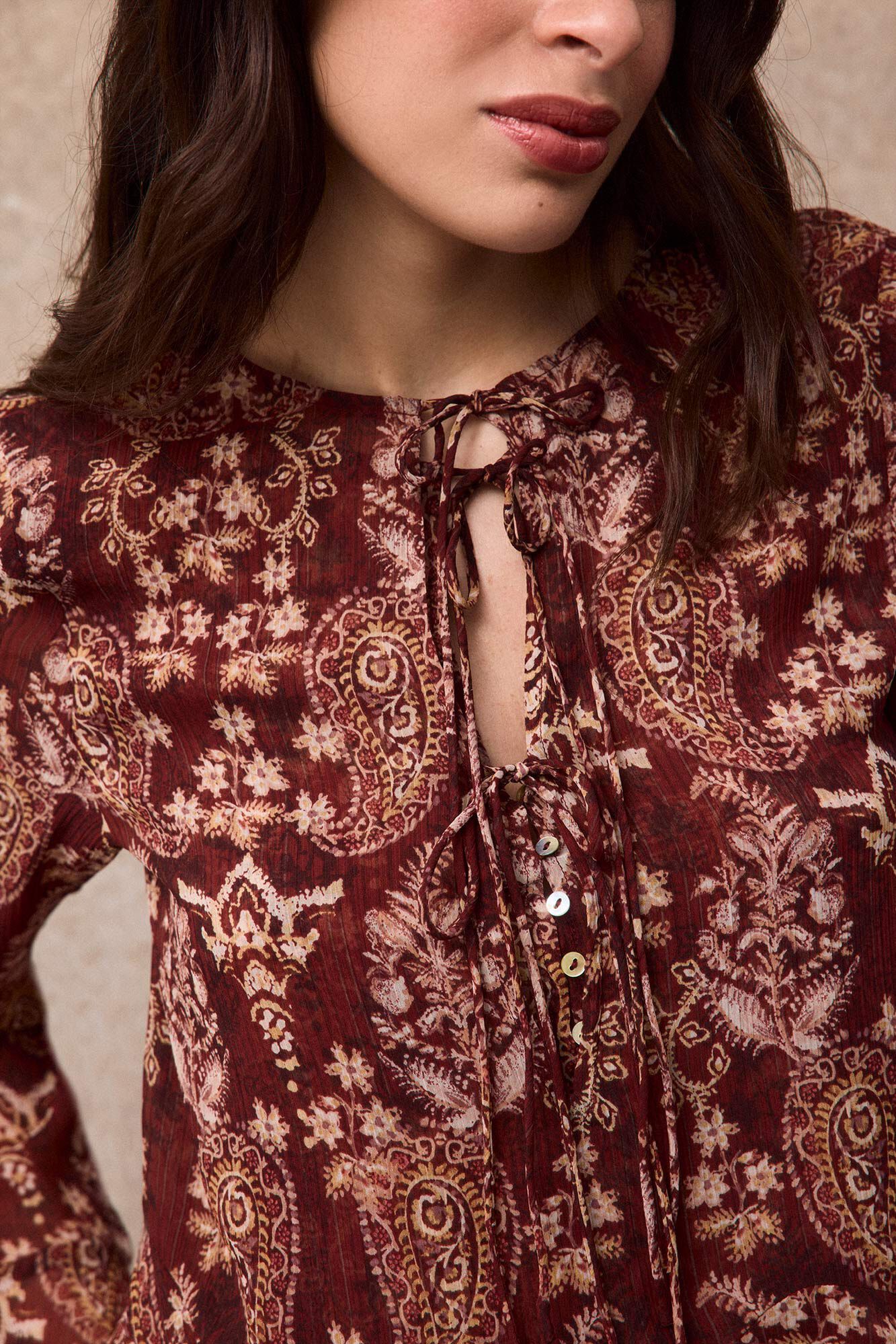 Slowlove Blusa estampada fluida