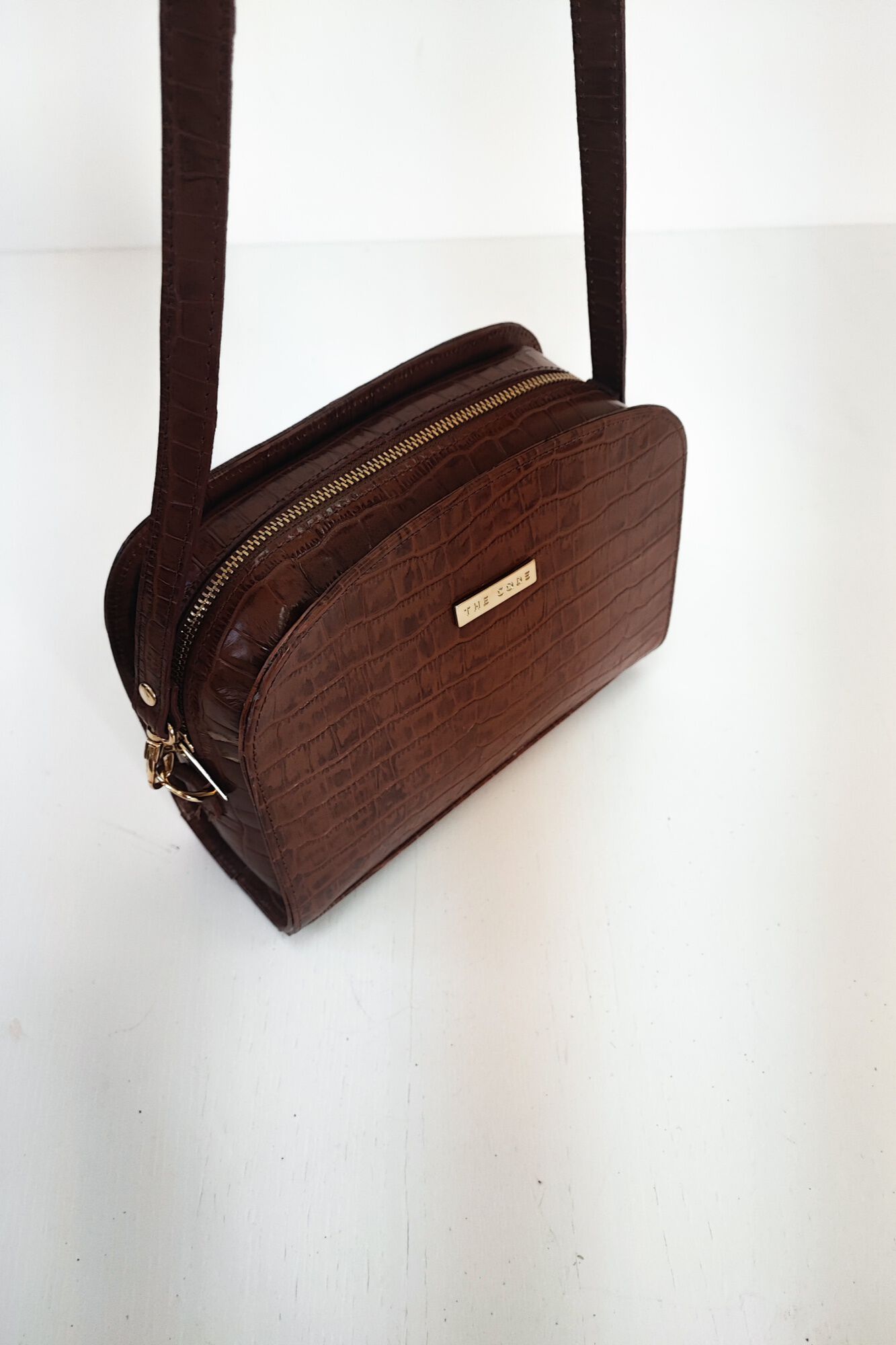 The Code Bolsa a tiracolo Casandra em pele Castanho