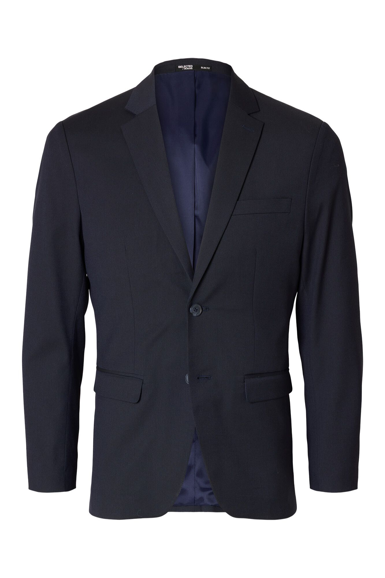 Selected Blazer de fato Slim Fit confecionado com materiais reciclados Azul