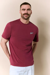 OOTO Washed short sleeve logo T-shirt Maroon
