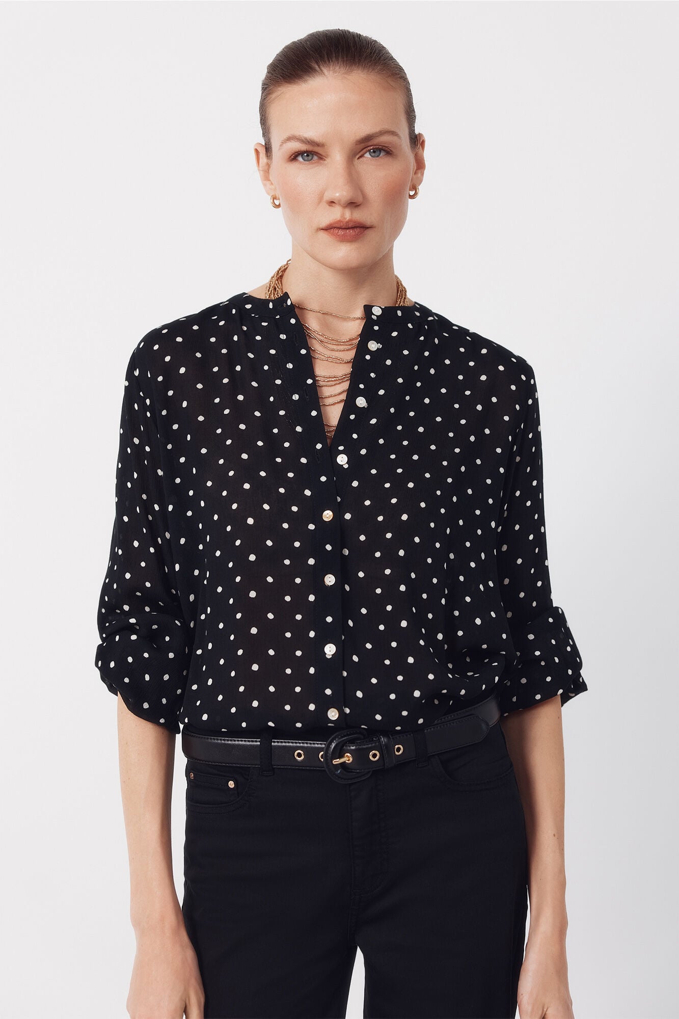Cortefiel Round neck blouse