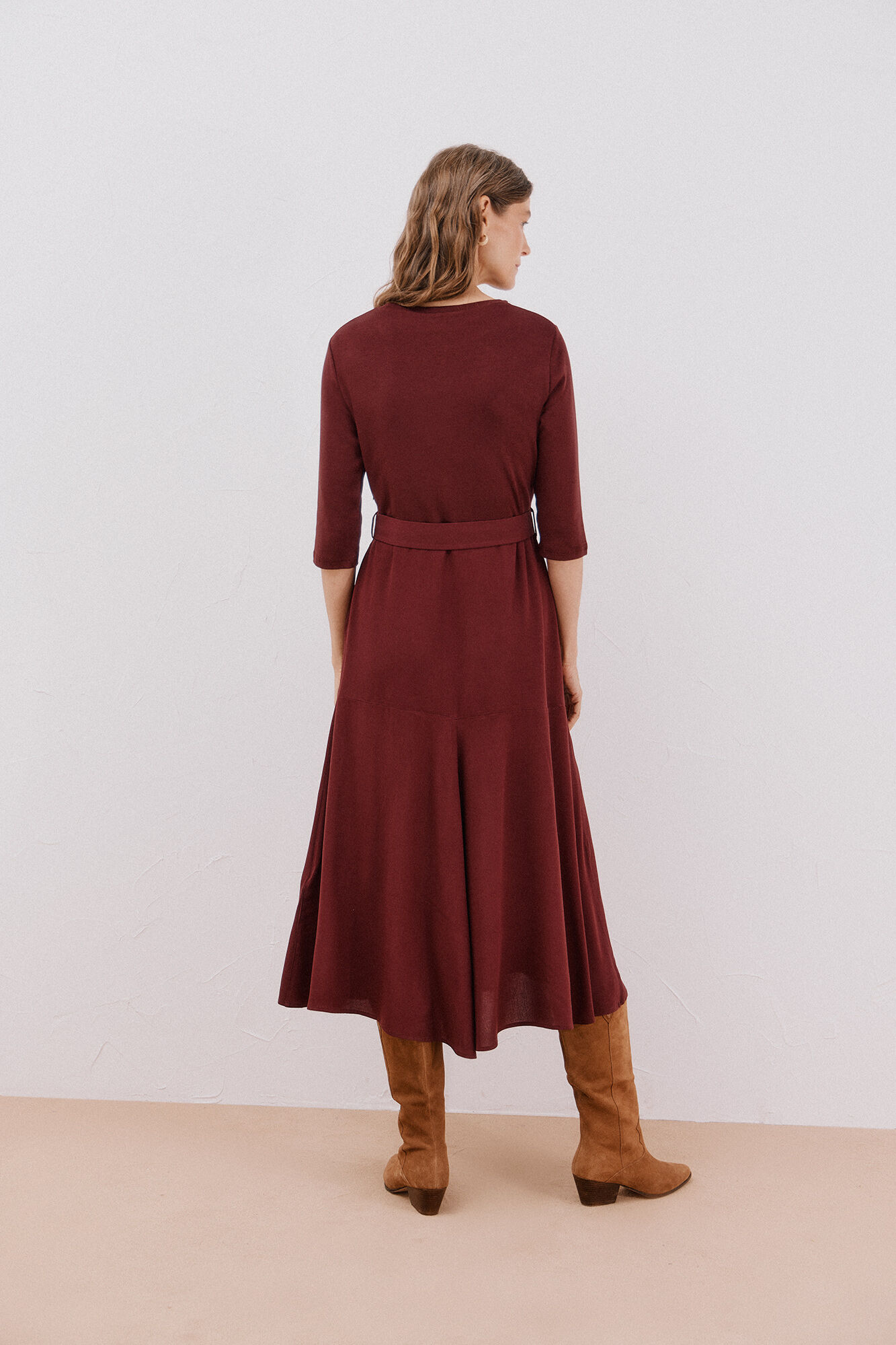 Cortefiel Vestido combinado com cinto
