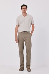 Cortefiel Print regular chinos Brown