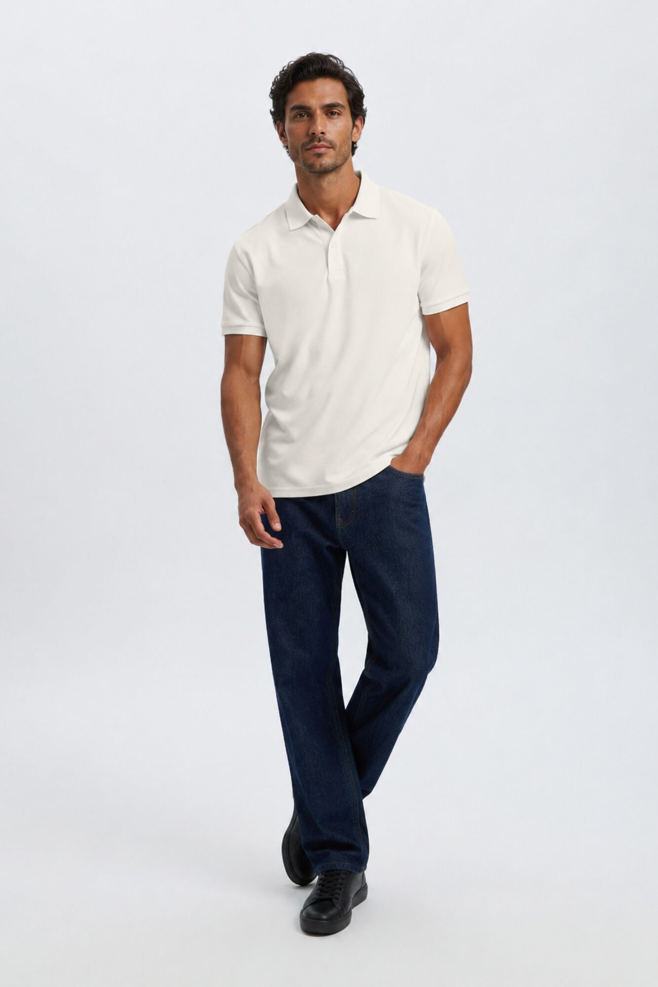 Selected Piqu&eacute; basic polo shirt