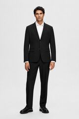 Selected Blazer de fato Slim Fit confecionado com materiais reciclados. Preto