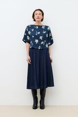 Caroll Camisa estampada de manga curta Azul
