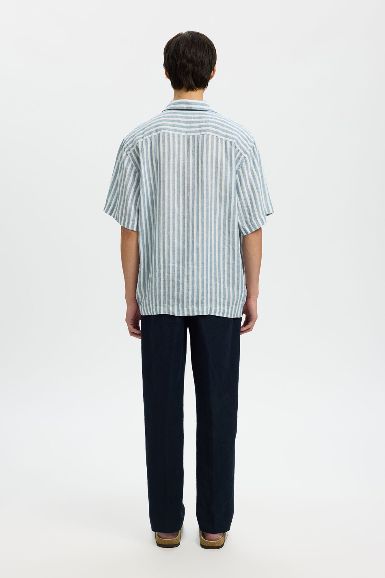 Selected Linen short sleeve shirt Blue