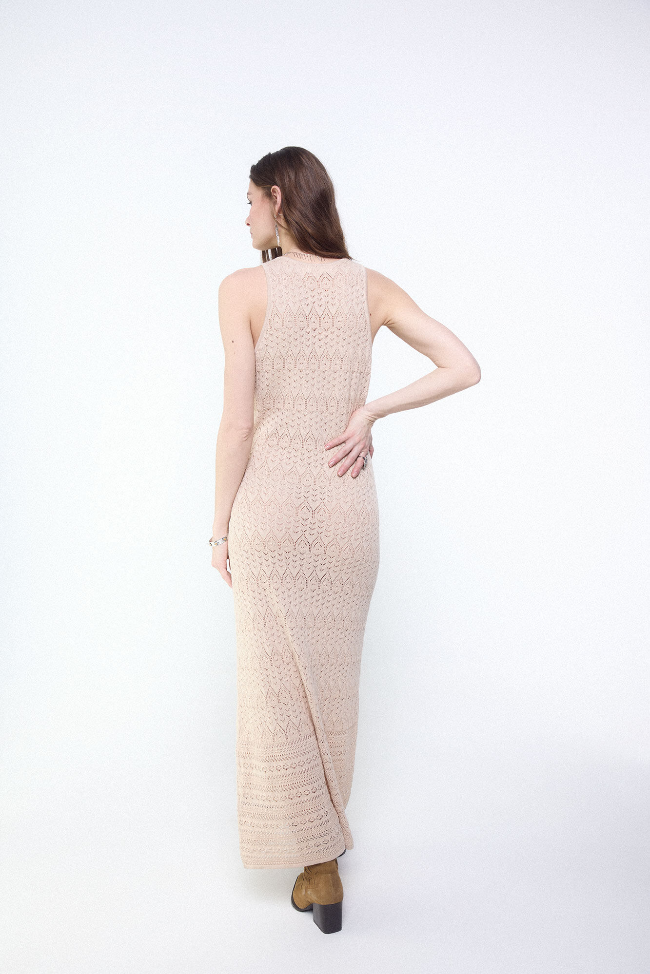 Slowlove Vestido de malha rendada