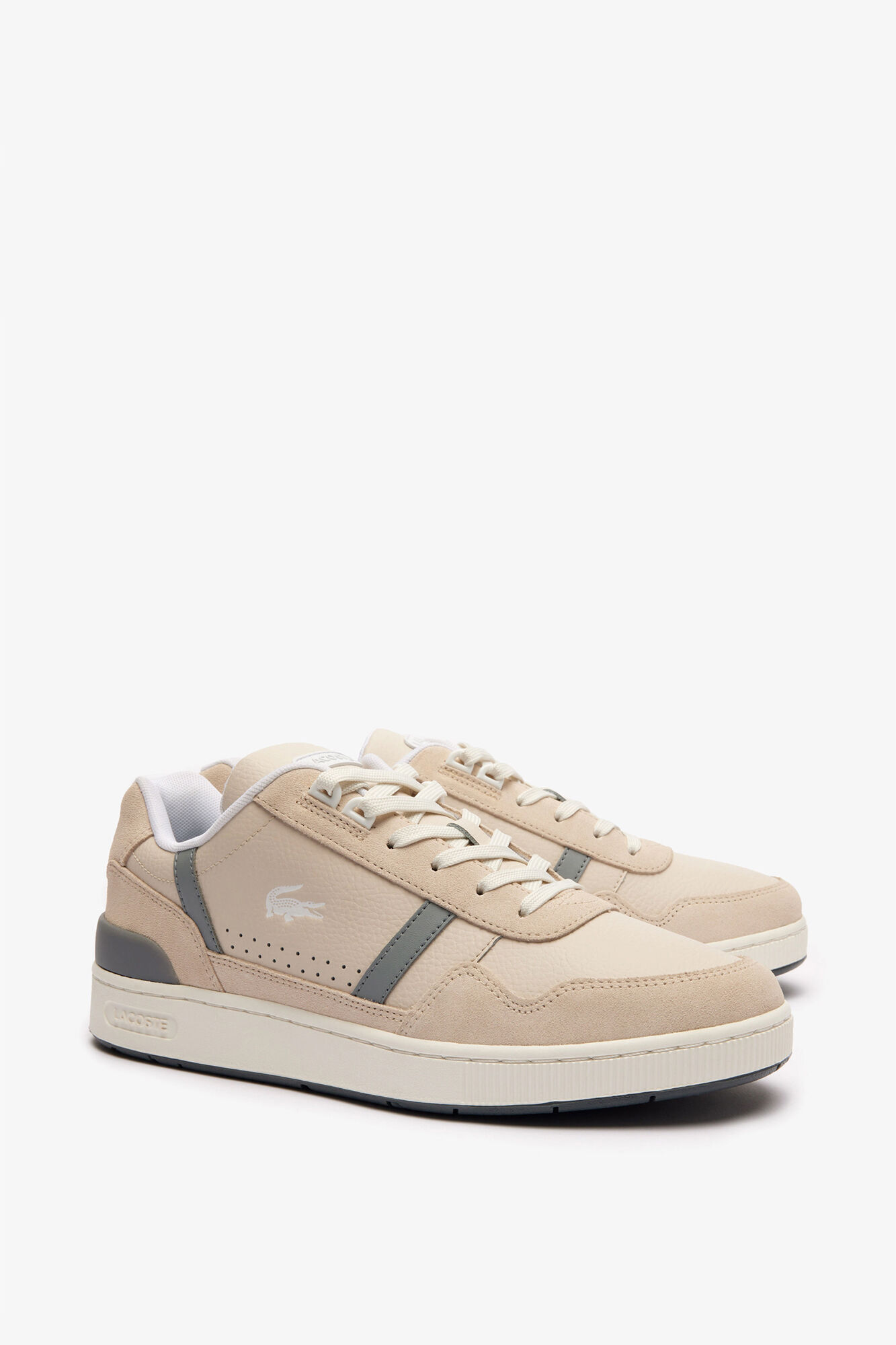 Lacoste Zapatillas de piel T-Clip para hombre