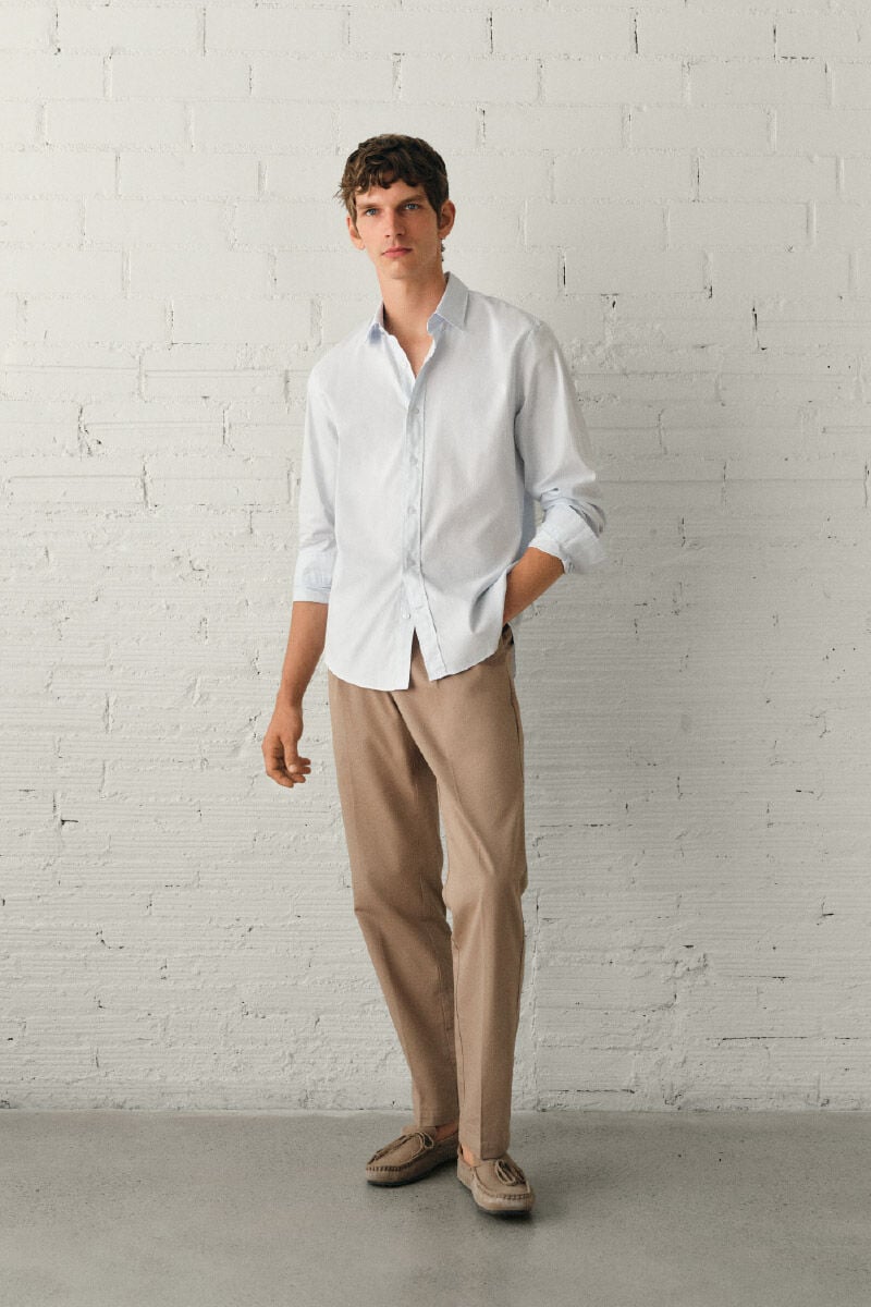Cortefiel Print regular chinos
