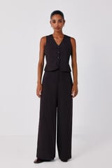 Cortefiel Pinstripe jumpsuit Brown