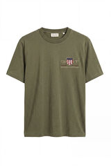 Gant Embroidered T-shirt Archive Shield Green