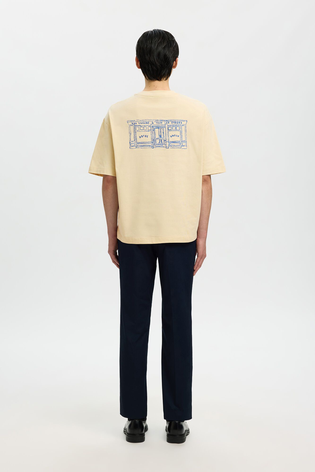 Selected Short-sleeved T-shirt Beige