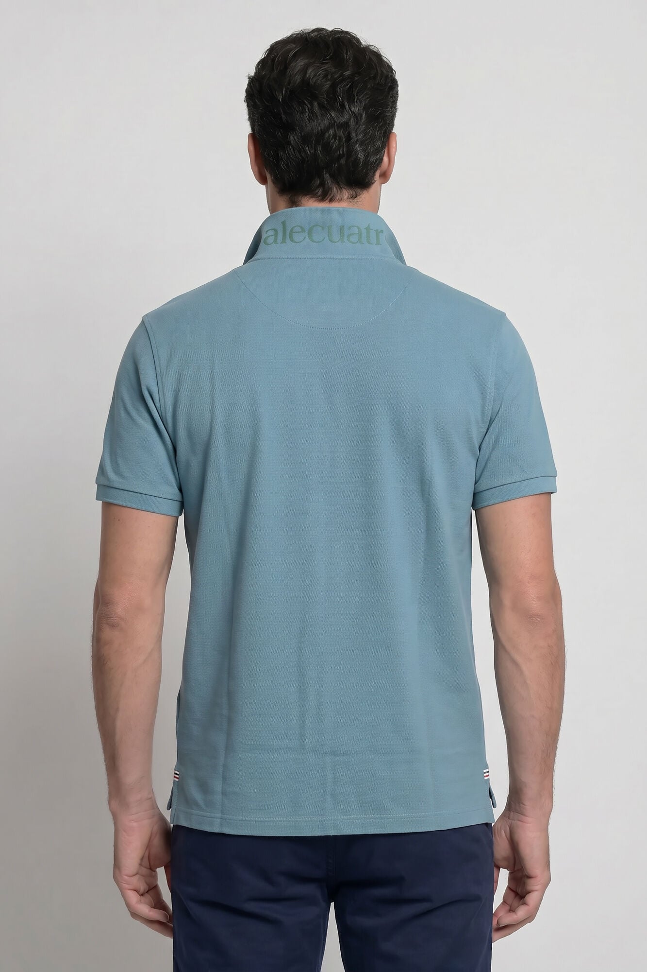 Valecuatro Polo cl&aacute;ssico com logo Azul