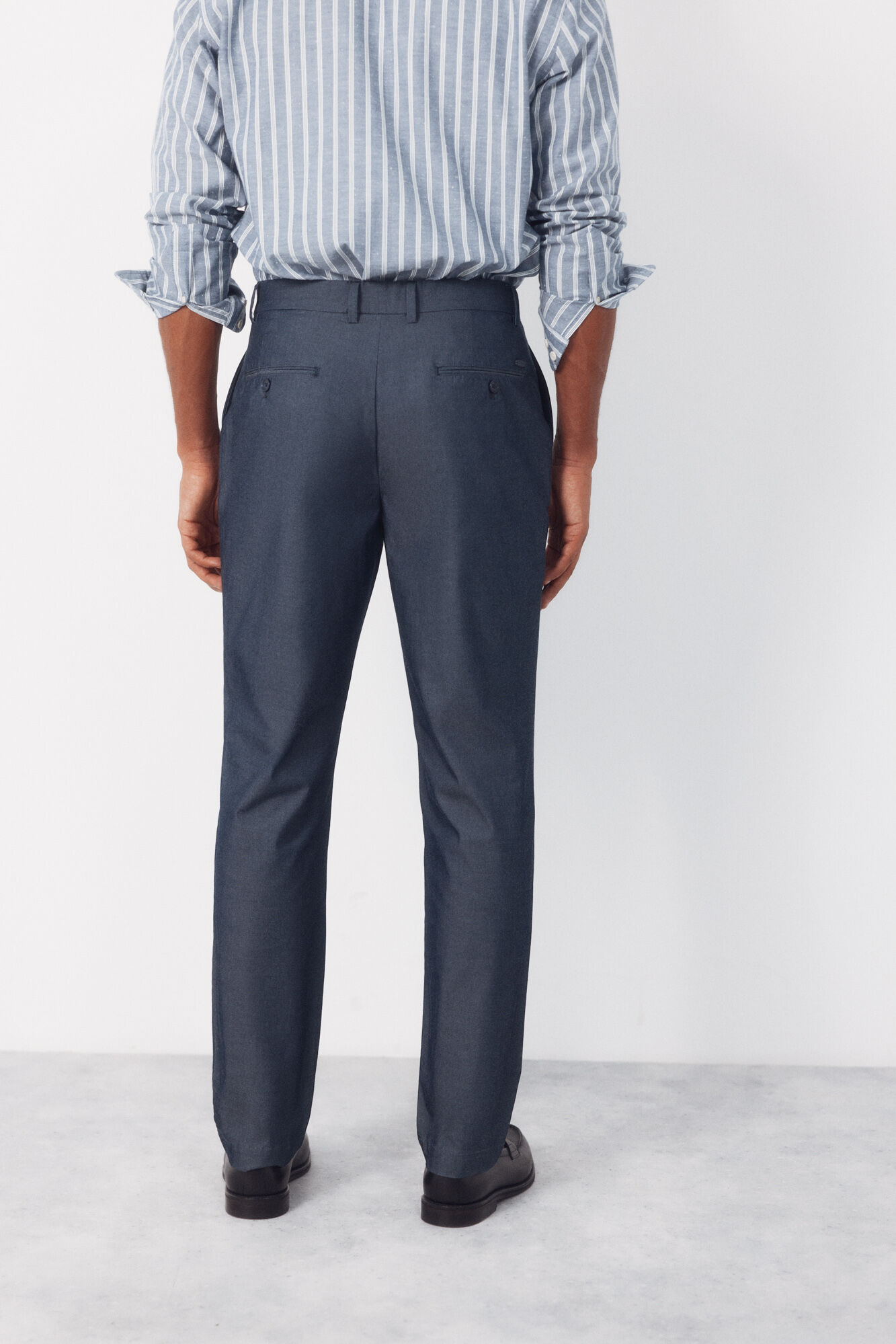 Cortefiel Lightweight tapered chinos Blue