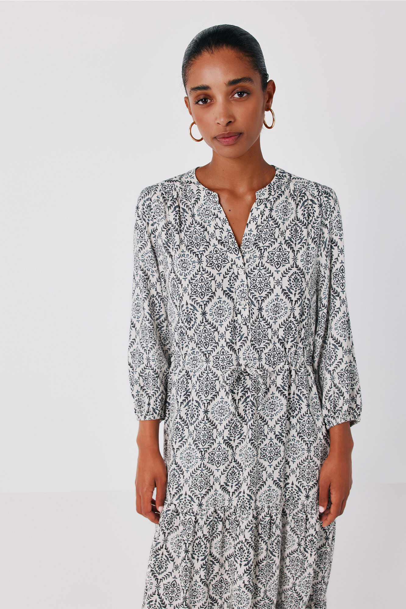Cortefiel Printed flared dress