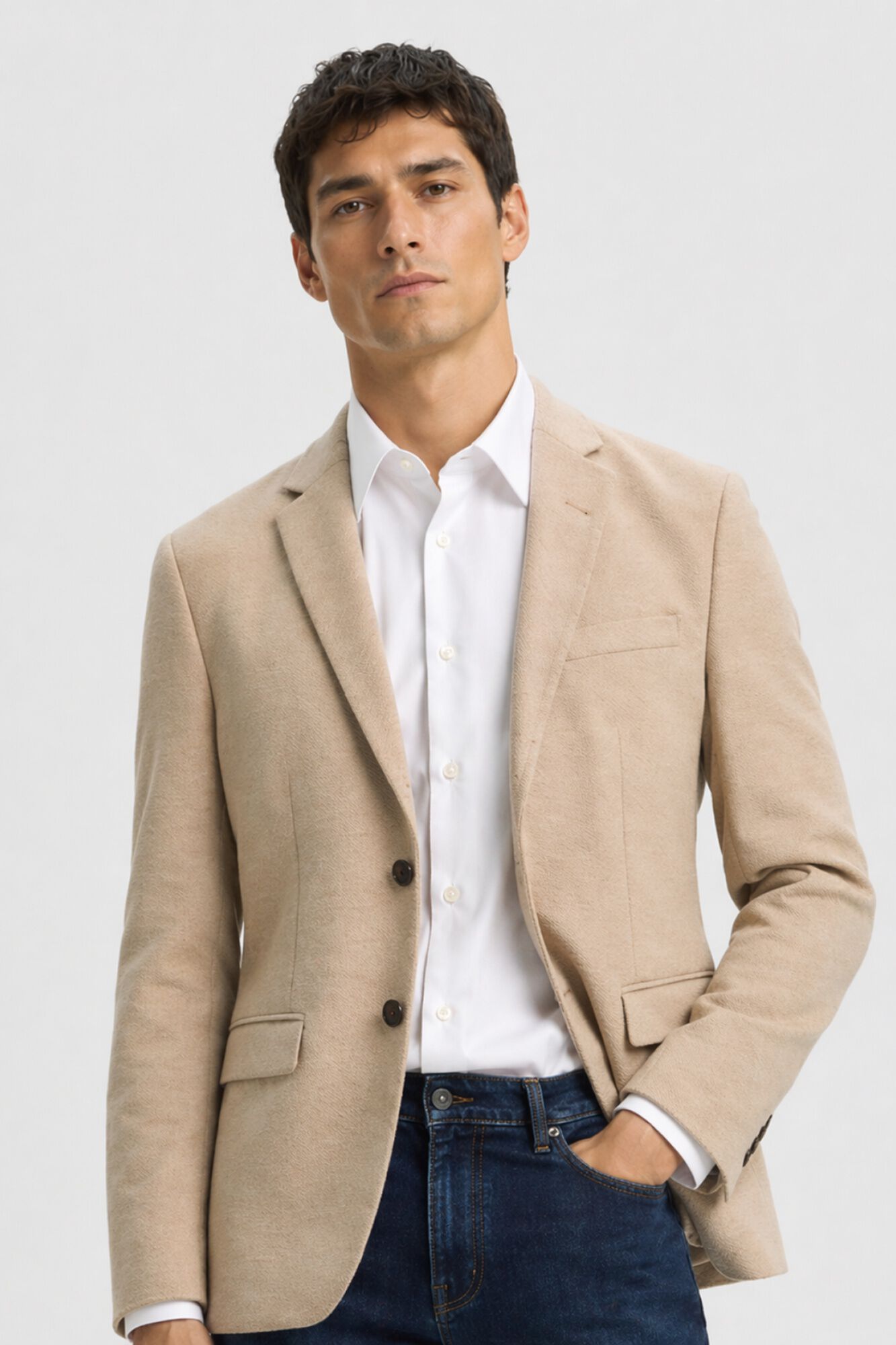 Selected Blazer Slim Fit Tostado