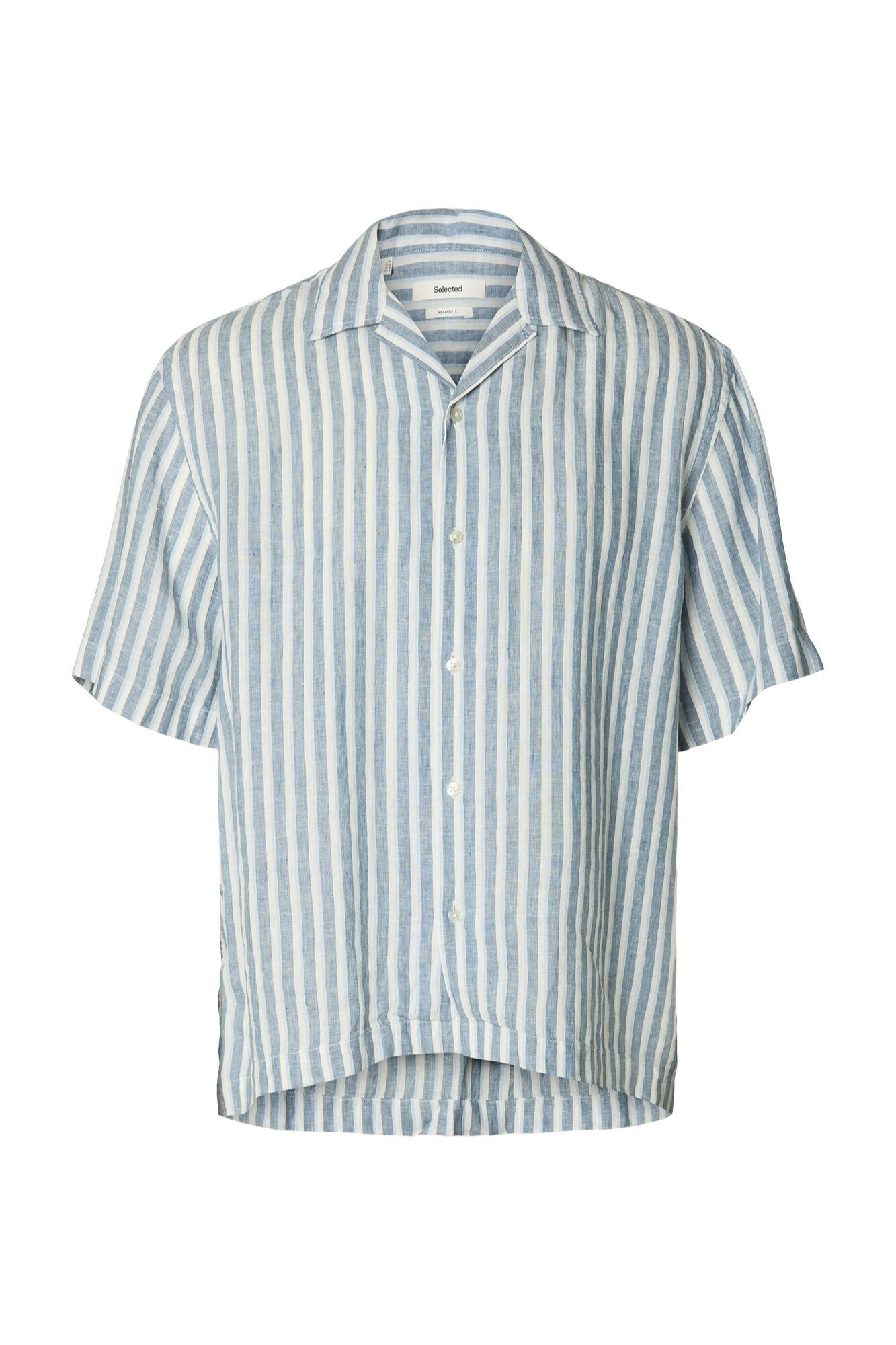 Selected Linen short sleeve shirt Blue