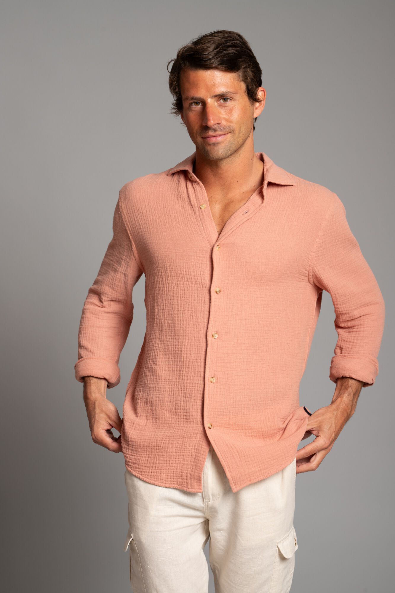 Cloking Camisa de bambula Vermelho