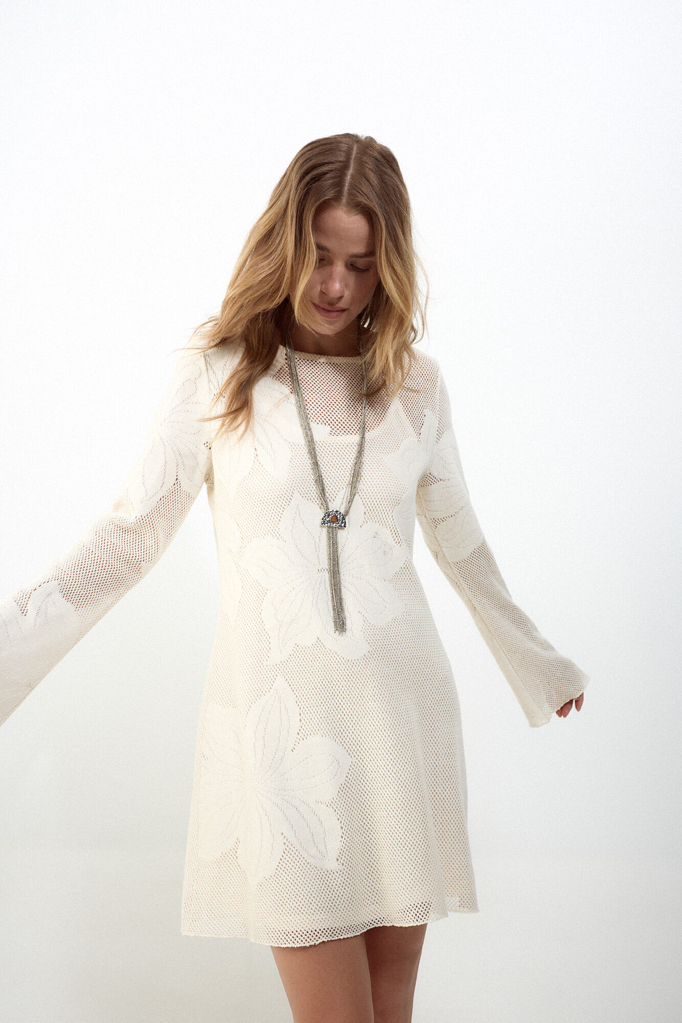 Slowlove Jersey-knit dress Ivory