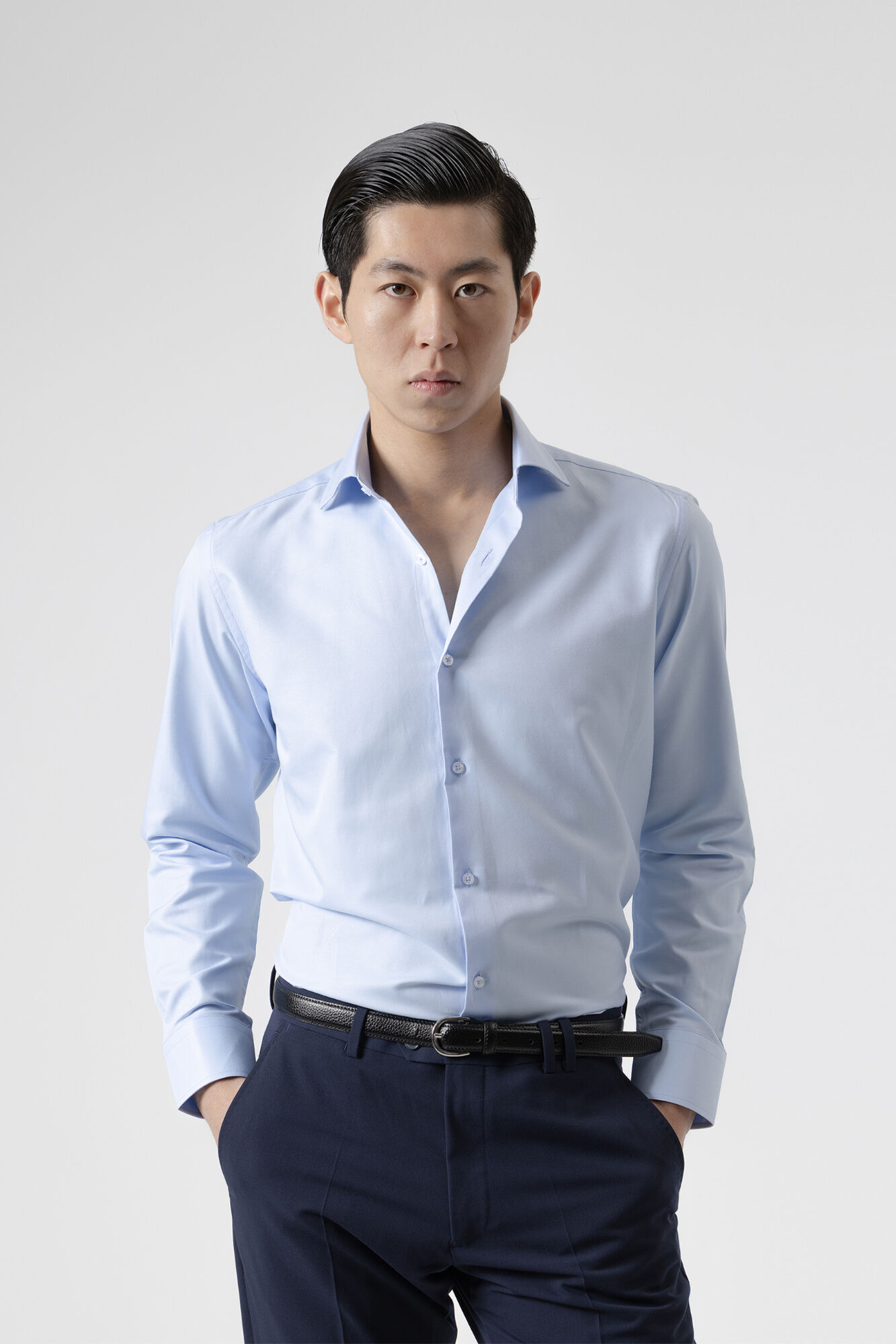 PuroEGO Twill dress shirt Blue