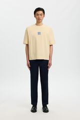 Selected Short-sleeved T-shirt Beige