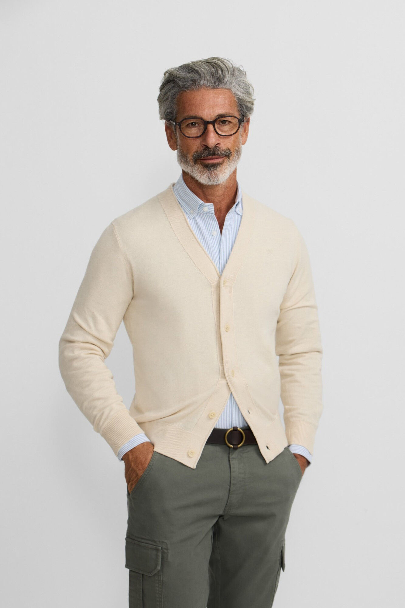 Silbon Classic cardigan Beige