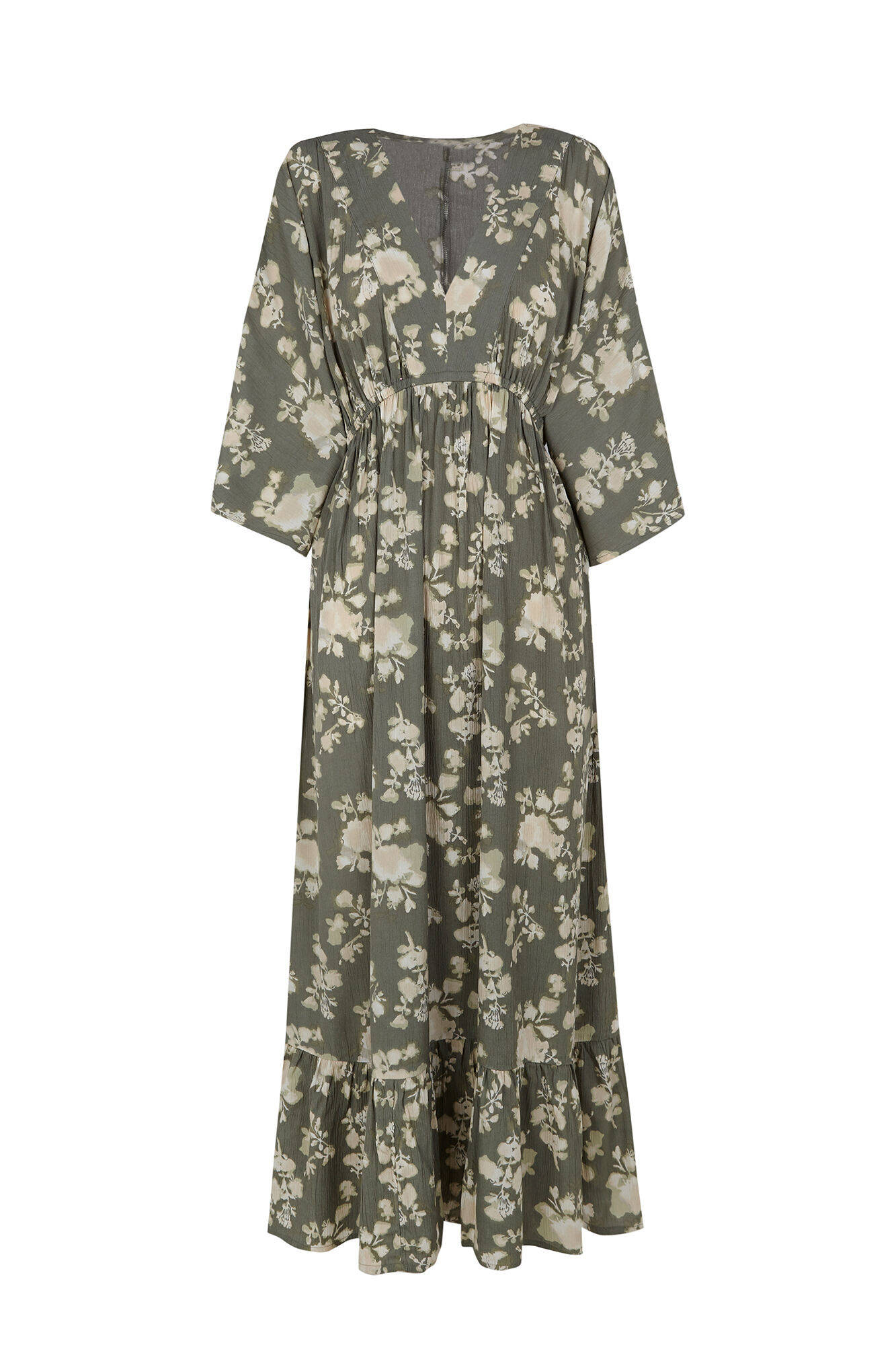 Slowlove Vestido estampado combinado Kaki