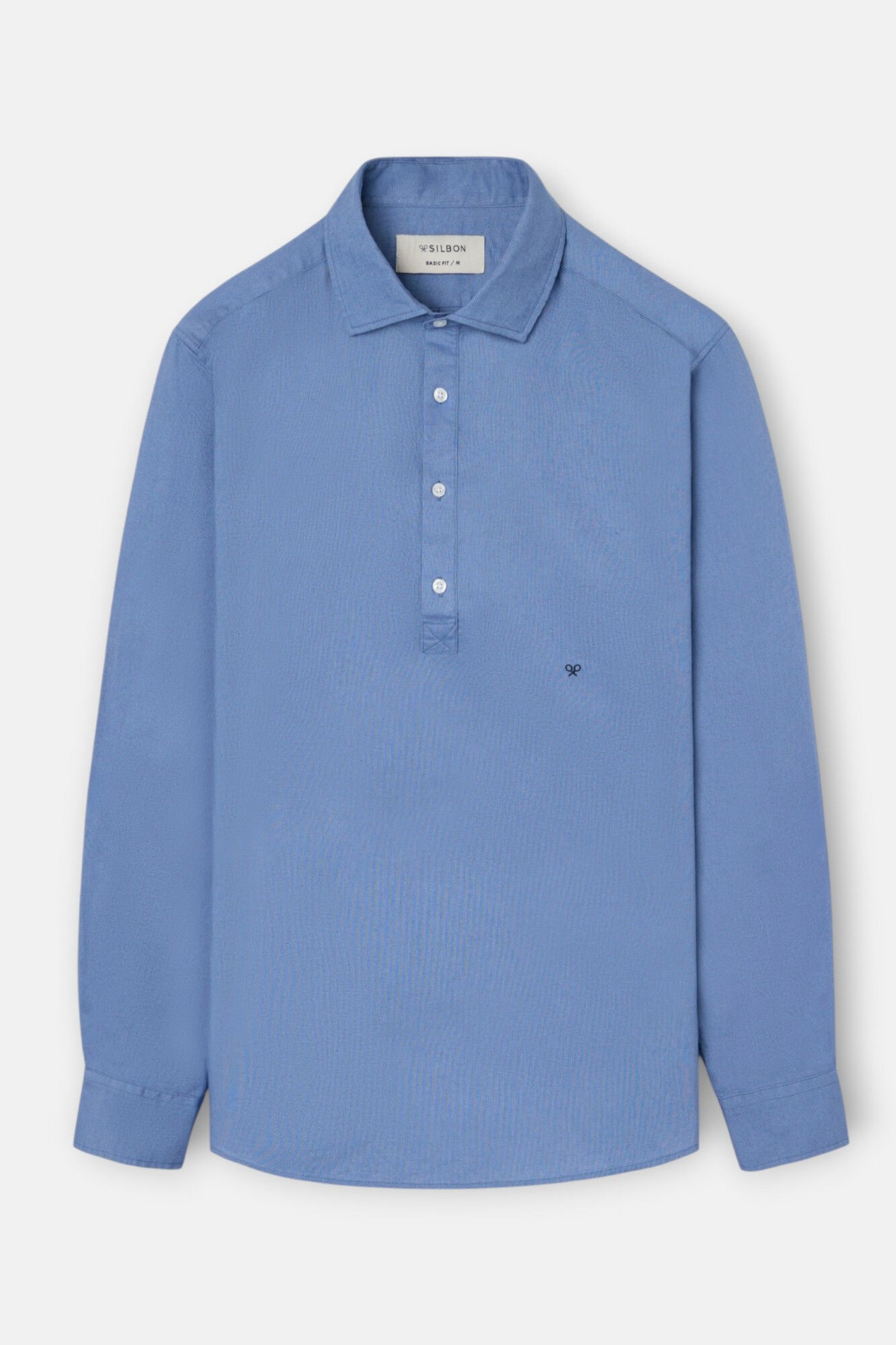 Silbon T-shirt desportiva em linho Azul