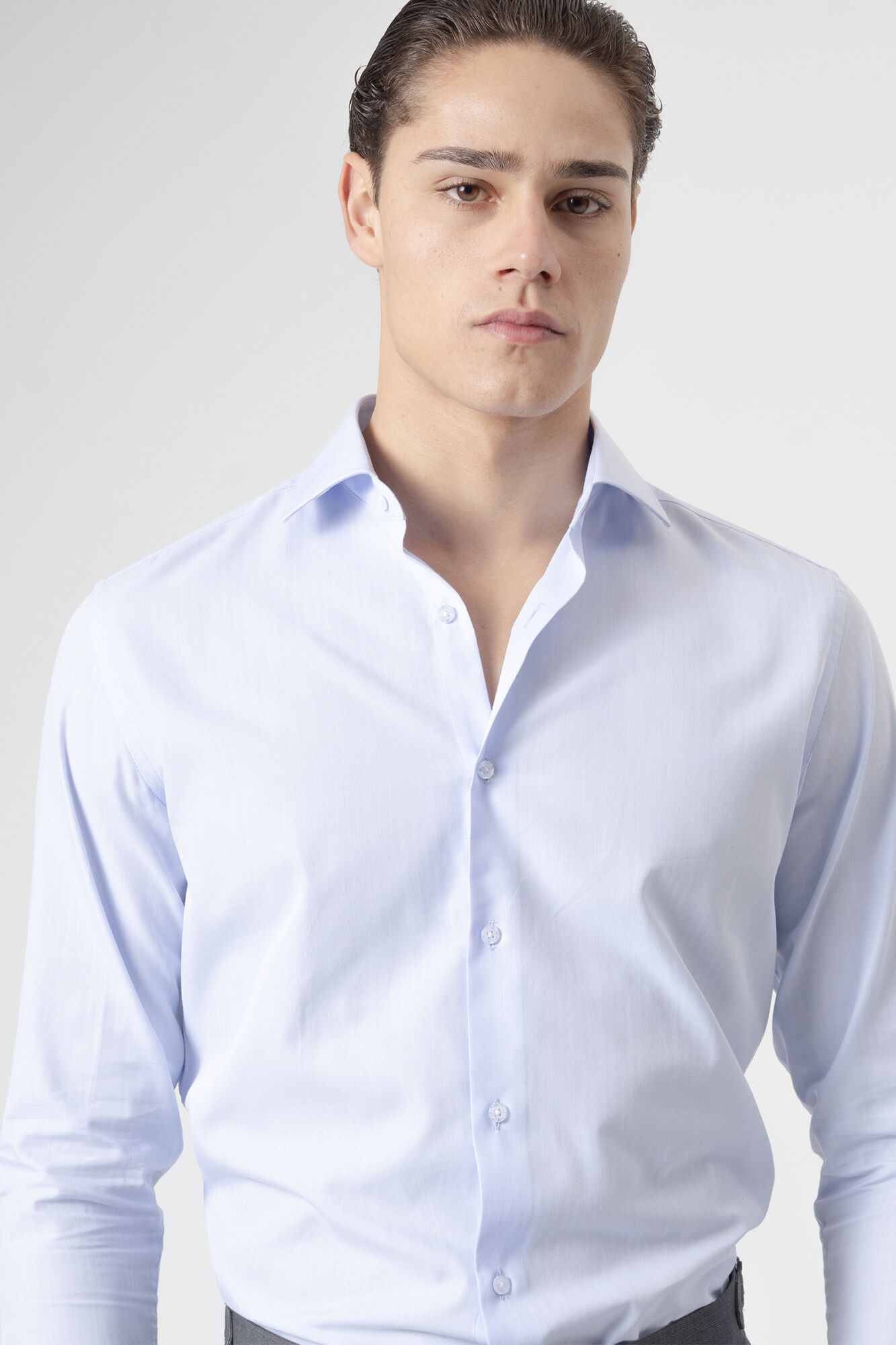 PuroEGO Camisa de vestir espiga Azul