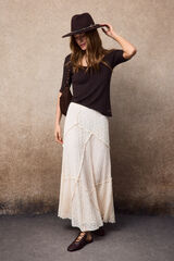Slowlove Falda de encaje de punto Blanco