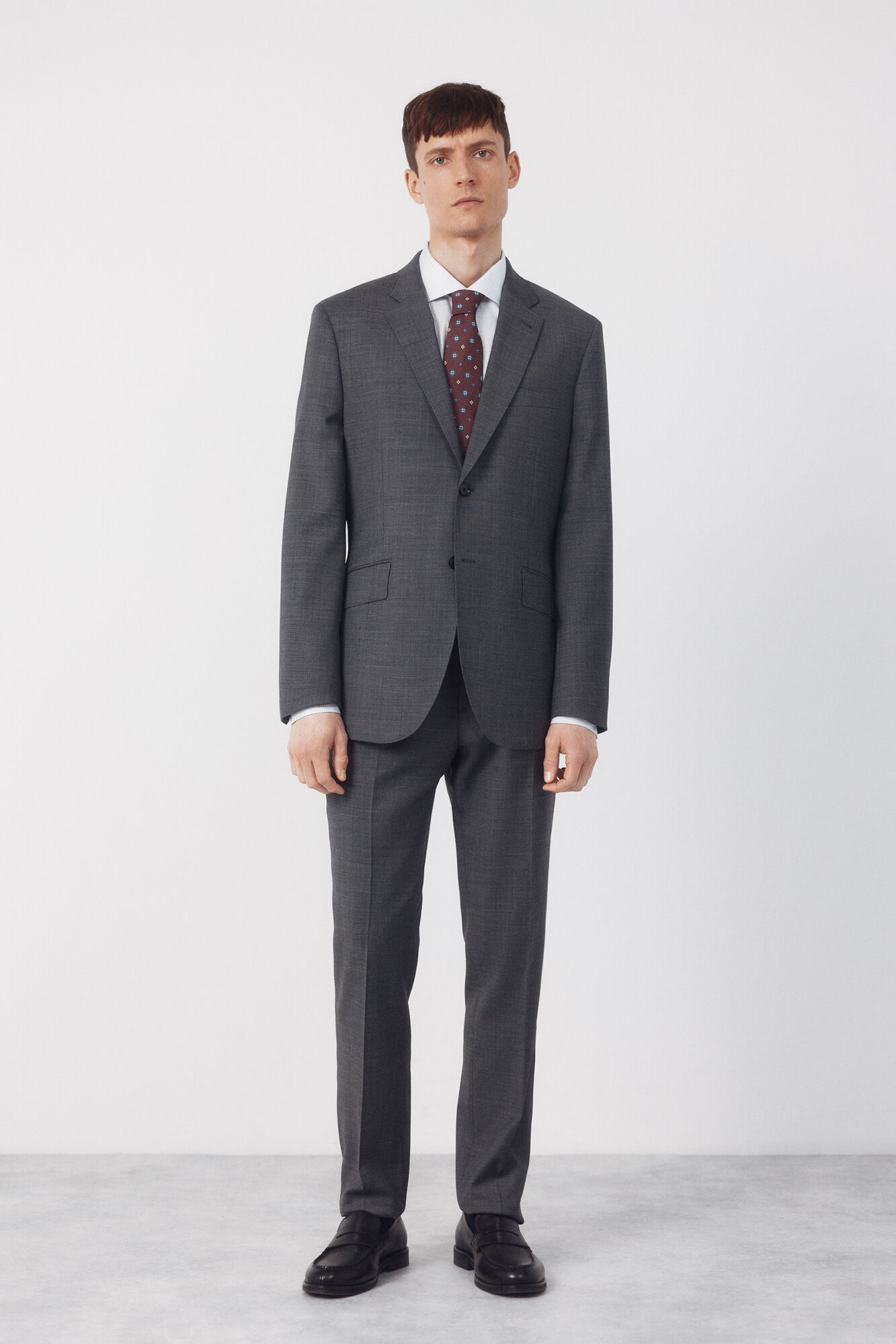 Cortefiel Grey structured dynamic blazer