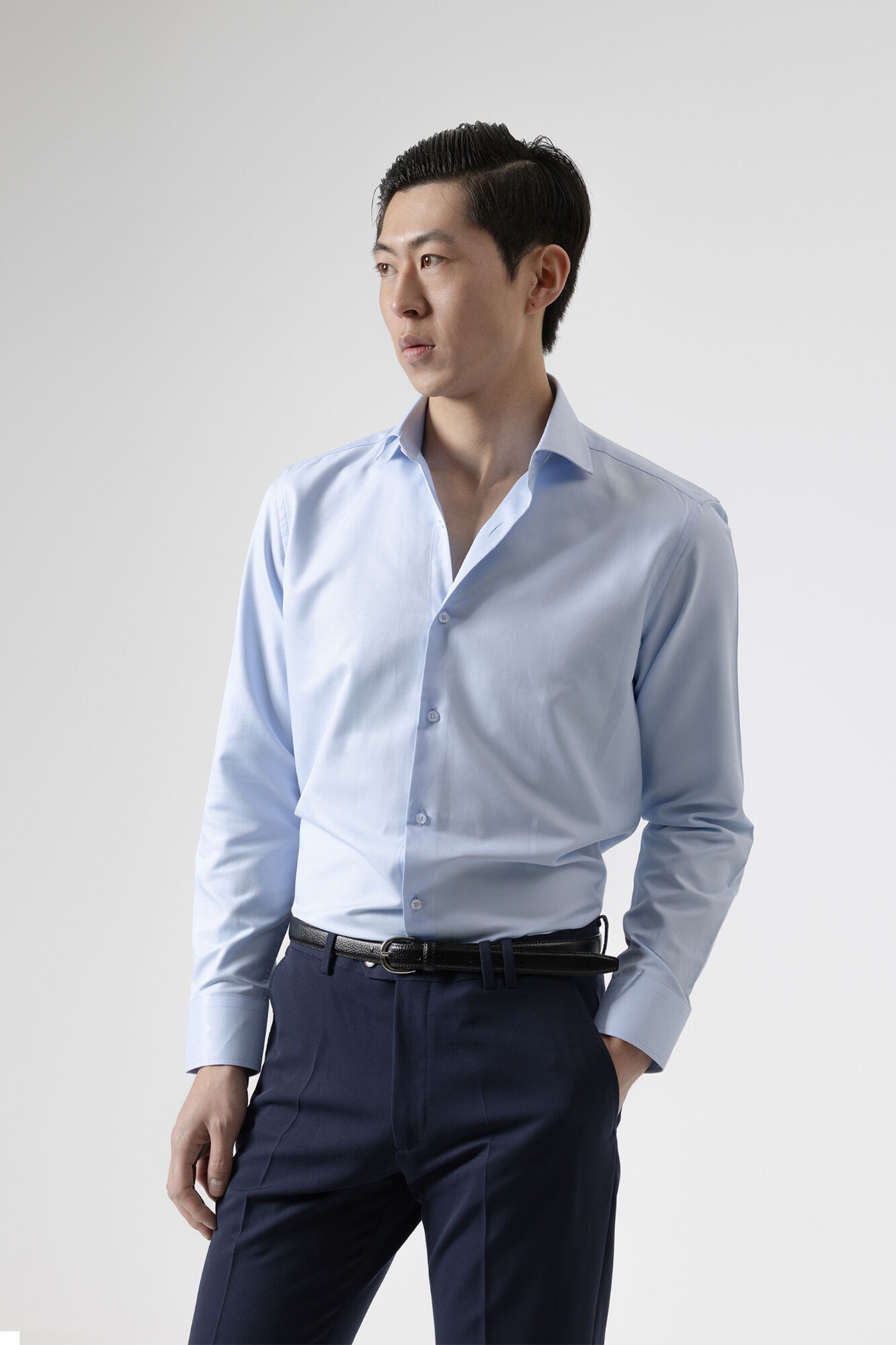 PuroEGO Twill dress shirt Blue
