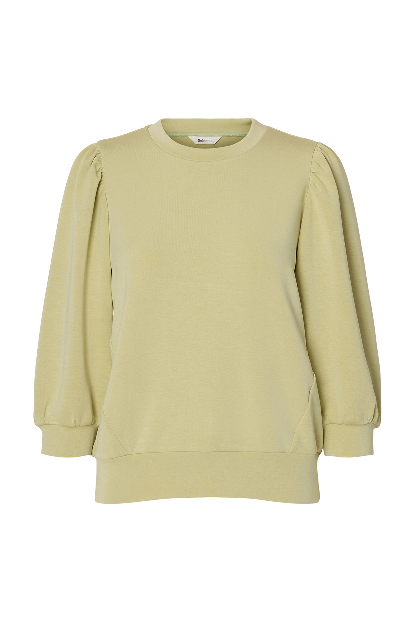Selected Puffed sleeve top Green