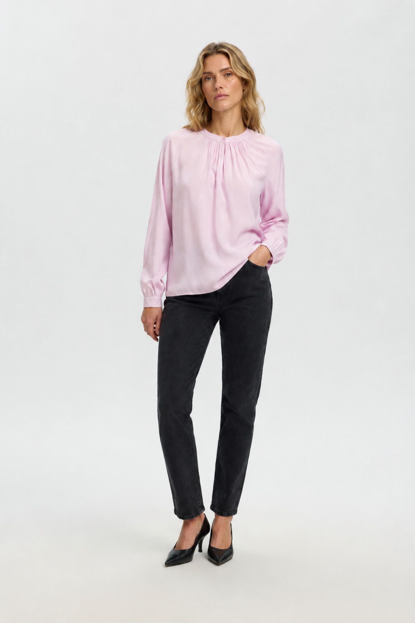 Selected Blusa de manga comprida Subiu