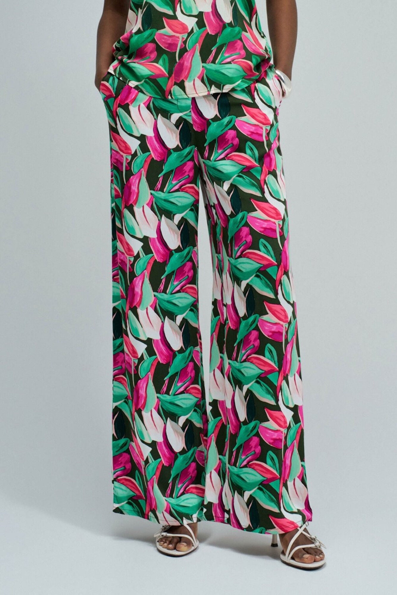 Salsa Jeans Floral print regular trousers Pink