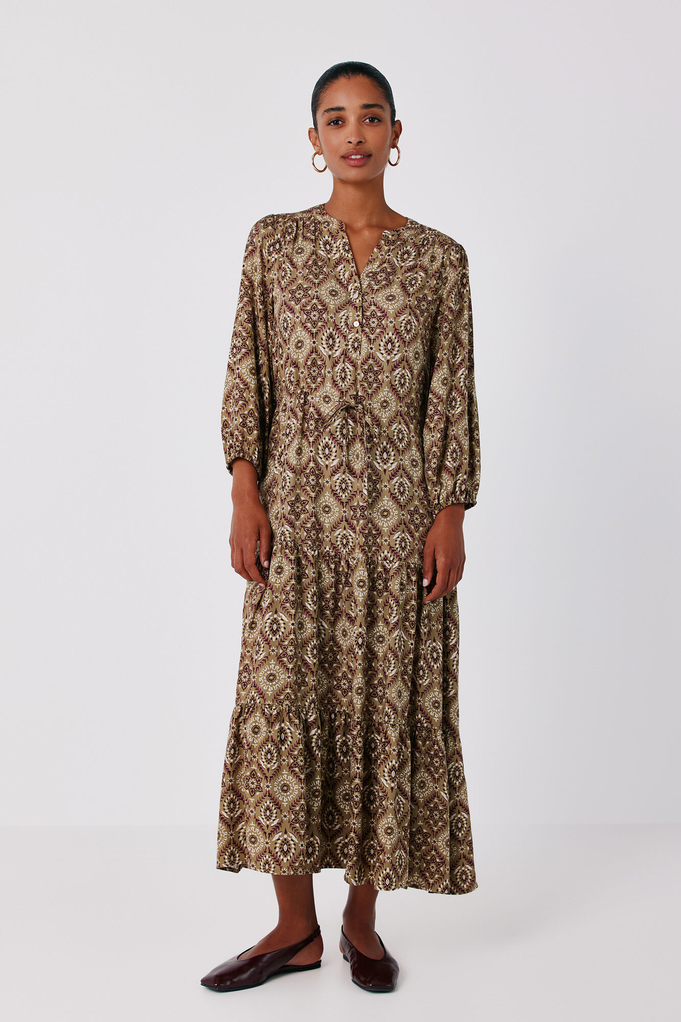 Cortefiel Printed flared dress