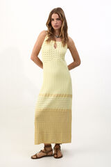 Slowlove Vestido punto degradado Yellow