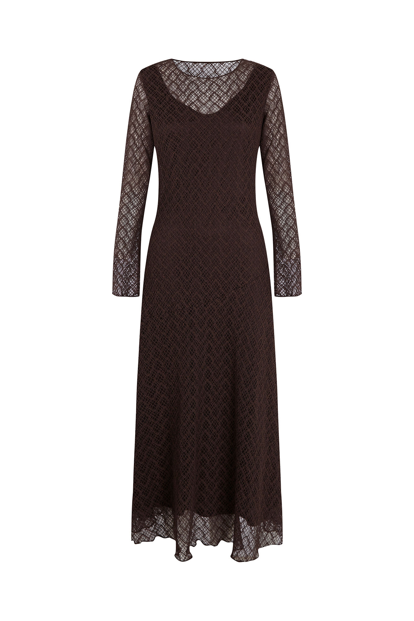 Slowlove Lace dress Dark brown
