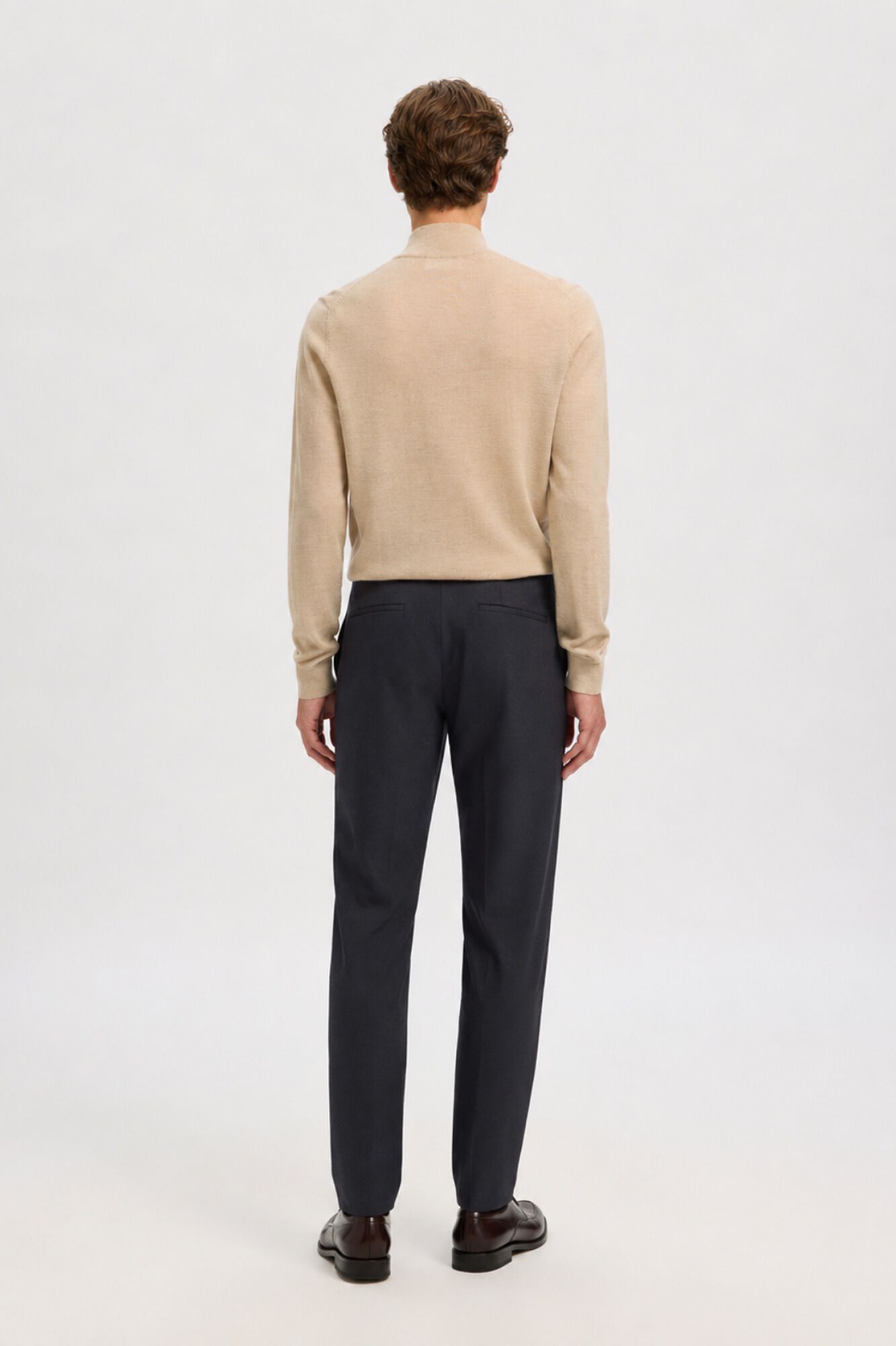 Selected Slim Fit formal trousers Navy