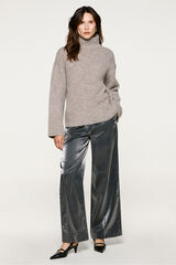 Selected Alpaca high neck jumper Beige