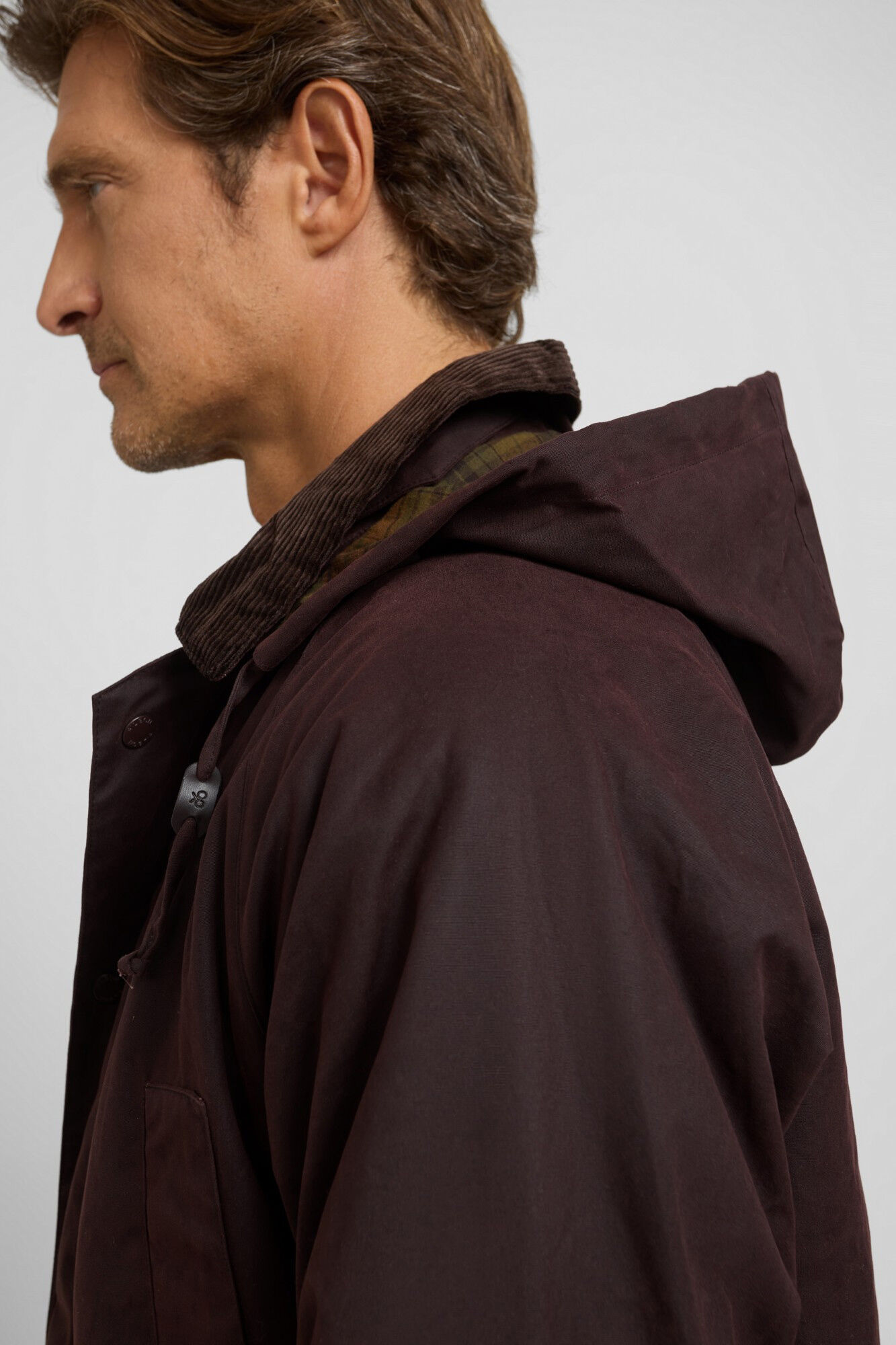 Silbon Classic waxed coat Brown