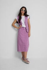 Silbon Colete denim Colete Roxo