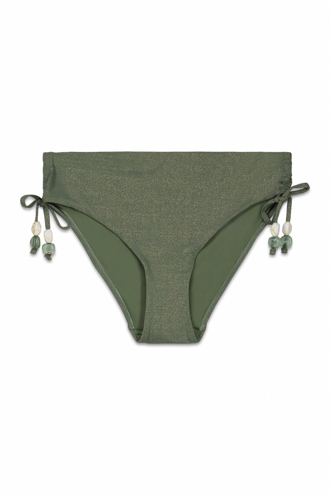 Cortefiel Calcinha de biqu&iacute;ni com amarra&ccedil;&atilde;o lateral. Verde