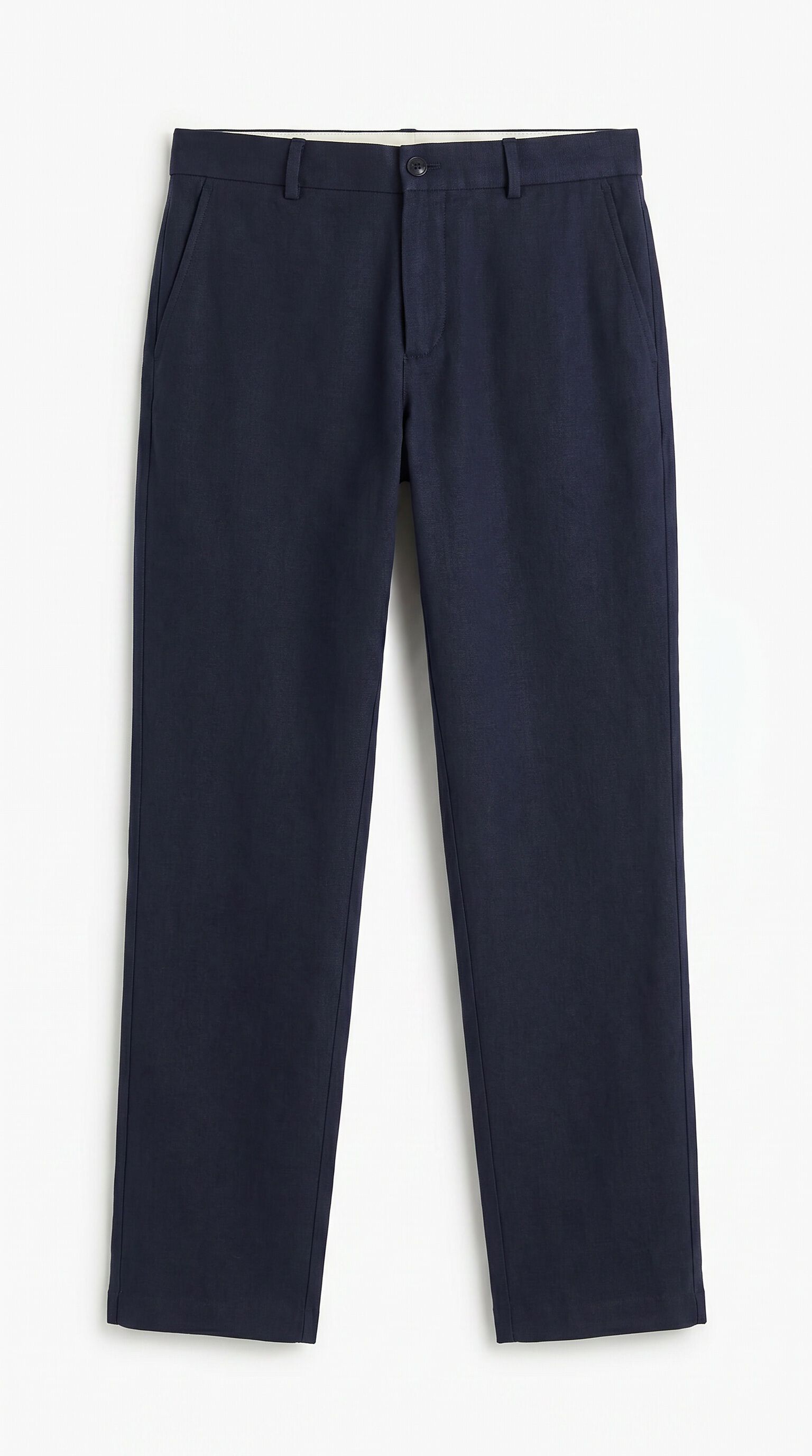 OOTO Linen co-ord tailored trousers Navy